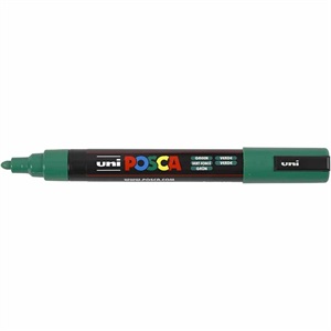 Uni Posca Tusch, 1,8-2,5 mm streg, Grøn medium