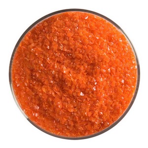 Bullseye Orange Opal Frit Mellem.  0125-0002  2.225kg
