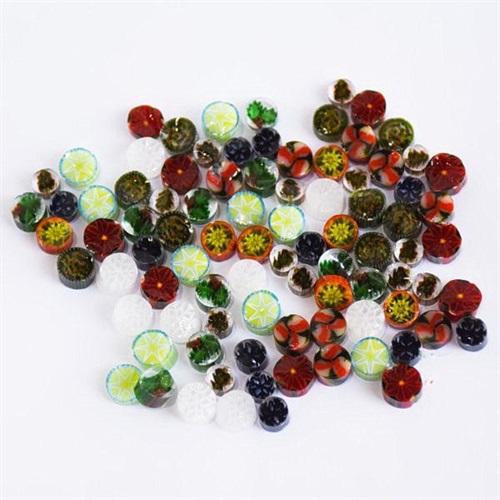 Bullseye Millefiori, Blandet mix , 50g