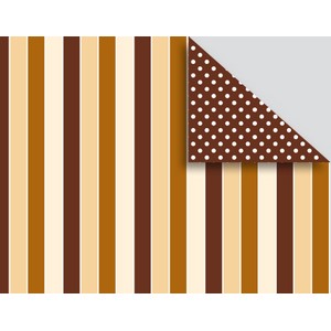 Color Bar, 21x30 cm, mørk brun, striber/prikker