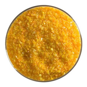 Bullseye Mandarin Opal Frit Mellem.  0025-0002  2.225kg