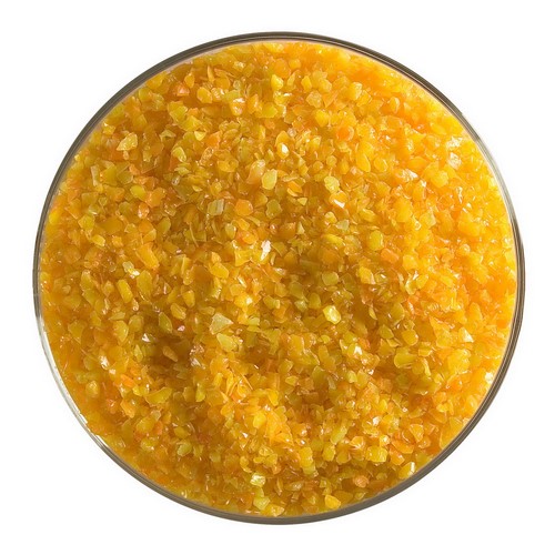 Bullseye Mandarin Opal Frit Mellem.  0025-0002  2.225kg